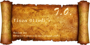 Tisza Olivér névjegykártya