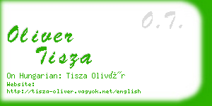 oliver tisza business card